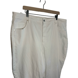 American Eagle NWOT Stretch Straight High-Rise White Denim Jeans Size 22 Regular